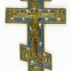 TWO TIMES ENAMELLED METAL BENEDICTION CROSS - photo 1