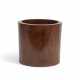 A HARDWOOD BRUSH POT - фото 1