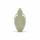 A GREENISH-WHITE JADE 'ARCHAISTIC' VASE AND COVER - photo 1