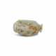 A WHITE AND RUSSET JADE POMEGRANATE-FORM BOX AND COVER - photo 1