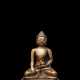 Bronze des Buddha aus Kupfer mit Resten von Feuervergoldung - photo 1