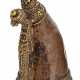 Pulverhorn aus Kupfer und Messing mit Makara-Handhabe - Foto 1