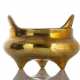 Goldfarbener Weihrauchbrenner aus Bronze auf drei kurzen Beinen - photo 1