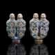 Zwei Cloisonné-Doppelflaschen als Snuffbottles mit Stöpsel en suite - фото 1
