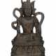 Bronze des Guanyin mit Resten von Vergoldung - photo 1