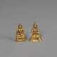 Zwei feuervergoldete Miniaturbronzen des Amitayus - Foto 1