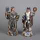 Zwei große Theaterfiguren aus Shiwan-Keramik mit polychromer Bemalung - Foto 1