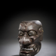 Gigaku Maske aus Holz mit rötlichbrauner Lackfassung - photo 1