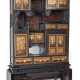 Großes Shibayama-Stil Kabinett aus dunkelbraunem Holz - photo 1