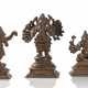 Drei Bronzen mit unterschiedlichen Darstellungen des Ganesha - photo 1