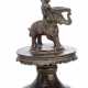 Öllampe mit Reiter auf einem Elefant aus Bronze - photo 1