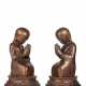 Paar Adoranten aus Bronze im Anbetungsgestus - Foto 1