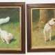 Arthur Heyer (1872-1931), zwei Katzenporträts - Katzenleben. - Foto 1