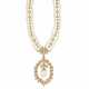 VAN CLEEF & ARPELS CULTURED PEARL AND DIAMOND PENDANT-NECKLACE - Foto 1