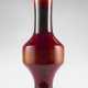 Large ceramic vase enamelled in shades of red brown, orange under showcase - фото 1