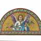 Mosaic with polychrome glass tiles depicting an angel with olive branch - Foto 1