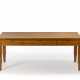 Large solid wood and veneer center desk with three undermount drawers - фото 1