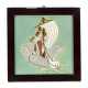 Polychrome ceramic tile with decoration depicting Venus on a shell driven by a sail - Foto 1