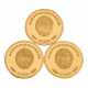 Die kleinsten Goldmünzen der Welt: 3 x 10 Won Südkorea - Foto 1