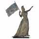 A MOLDED ZINC AND COPPER GODDESS OF LIBERTY WEATHERVANE - фото 1