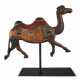 A CARVED AND PAINTED CAROUSEL RUNNING FIGURE OF A BACTRIAN CAMEL - Foto 1