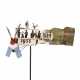 A PAINTED SHEET IRON AND WOOD “AIRPLANE WINDMILL” WITH BLACKSMITH SHOP AUTOMATON - фото 1