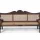 THE TALBOT FAMILY CLASSICAL CARVED HARDWOOD CANNED SETTEE - фото 1