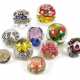 10 PAPERWEIGHTS, BLUMEN, - Foto 1