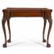 A CHIPPENDALE CARVED MAHOGANY TURRET-TOP CARD TABLE - photo 1