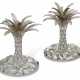 A PAIR OF SILVER PALM TREE-FORM CANDLESTICKS - фото 1