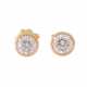 Pair of solitaire studs with diamonds, each 0.9 ct, - Foto 1