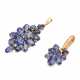 Set of 2 pendants with faceted sapphires - фото 1