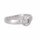 Solitaire ring with transitional cut diamond ca. 1 ct (hallmarked), - фото 1