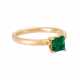Ring with emerald of about 1.2 ct, - photo 1