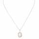 Pendant with pearl and octagonal diamonds together ca. 0,5 ct, - фото 1