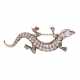 Brooch "Lizard" with diamonds together ca. 1,2 ct, - photo 1