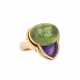 JACOBI ring with fine tourmaline and amethyst, - photo 1