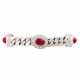 Bracelet with 5 ruby cabochons and diamonds - photo 1