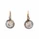 Earrings with old cut diamonds together ca. 1,5 ct, - фото 1