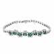 Bracelet with 8 emeralds total ca. 1, 09 ct and diamonds total ca. 1,35 ct, - Foto 1