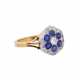 Ring with sapphires and old cut diamonds - photo 1