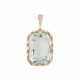 Pendant with light blue aquamarine ca. 16 ct, - Foto 1