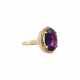 Ring with fine amethyst, - photo 1