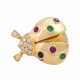 Brooch "Ladybug" with diamonds - фото 1