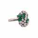 Ring with emeralds and diamonds - Foto 1