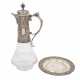 FINE CARAFE WITH HANDLE AND SAUCER, SILVER 800/1000, - photo 1