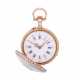 LeCoultre & Co. high fine open ladies pocket watch pendant watch with magnifying glass painting and enameling. - фото 1