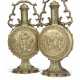 A PAIR OF VICTORIAN SILVER-GILT LARGE PILGRIM FLASKS - фото 1
