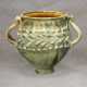 A ROMAN LEAD-GLAZED POTTERY KANTHARUS WITH BARBOTINE ORNAMENT - photo 1