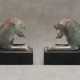 TWO ETRUSCAN BRONZE LIONS - photo 1